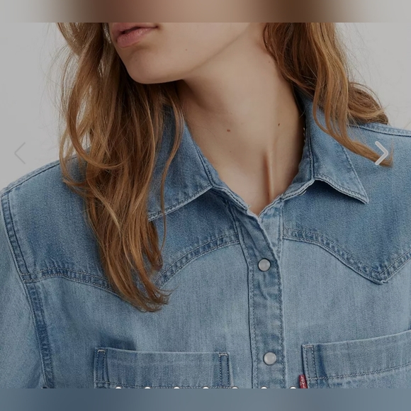 Levi's Western Teodora Women's Blue Denim Shirt - Picture 3 of 7